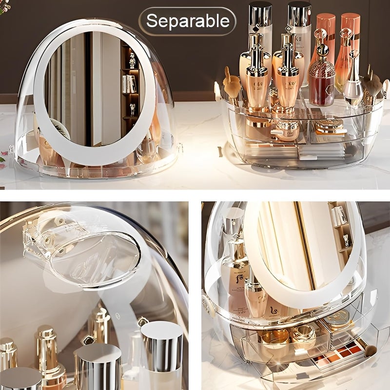 Sooyee Makeup Organizer,Acrylic Cosmetic Organizer Storage Drawers Jewelry and Cosmetic Display Cases Box(5 Drawers 7 Tiers) 3 Pieces Stackable,Clear - Image 2